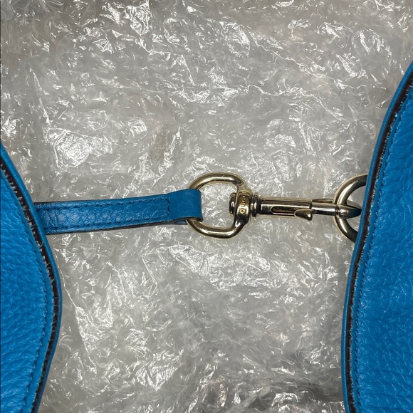 Gucci Soho Interlocking G Leather Tassle Large Shoulder Tote Bag in Vibrant Blue - Picture 12 of 17